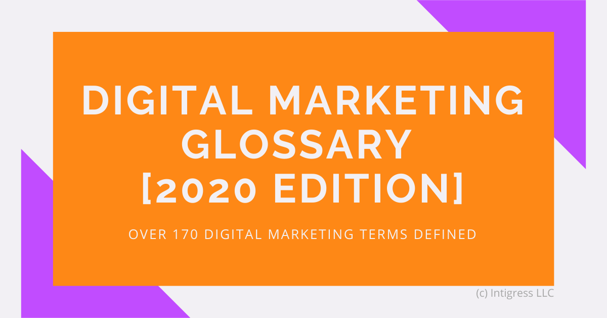 Digital Marketing Glossary 2020 Edition_Image