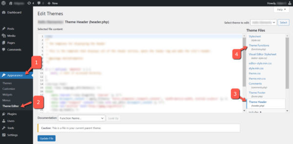 Wordpress Theme Editor